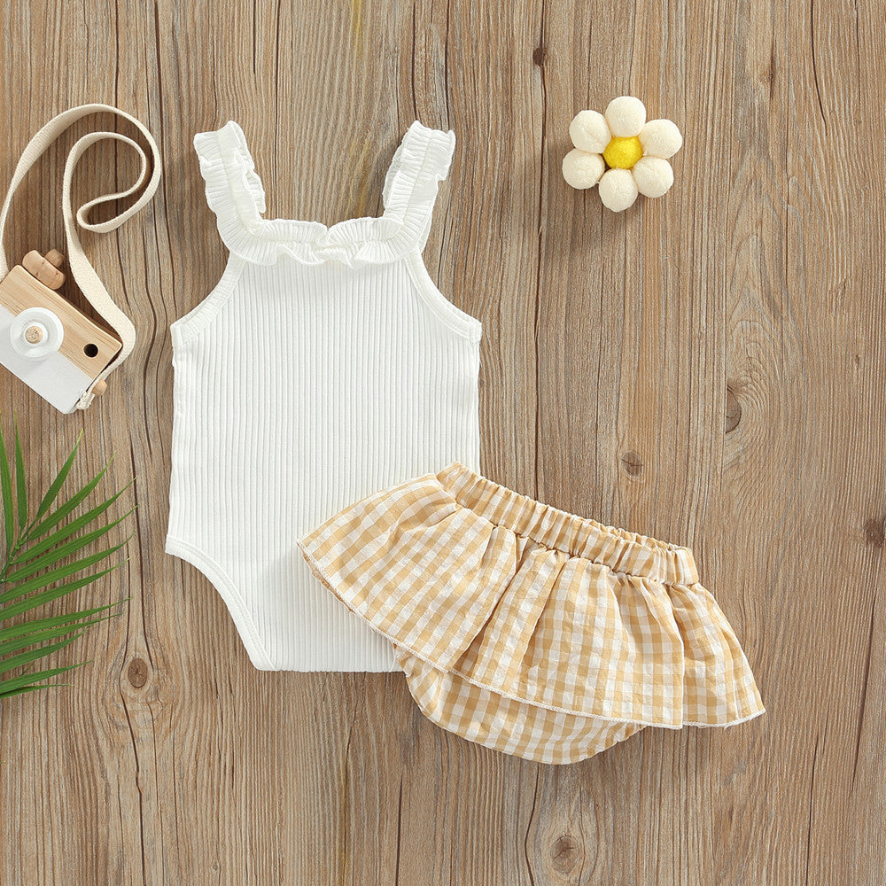 Baby Girl Summer Rompers Set